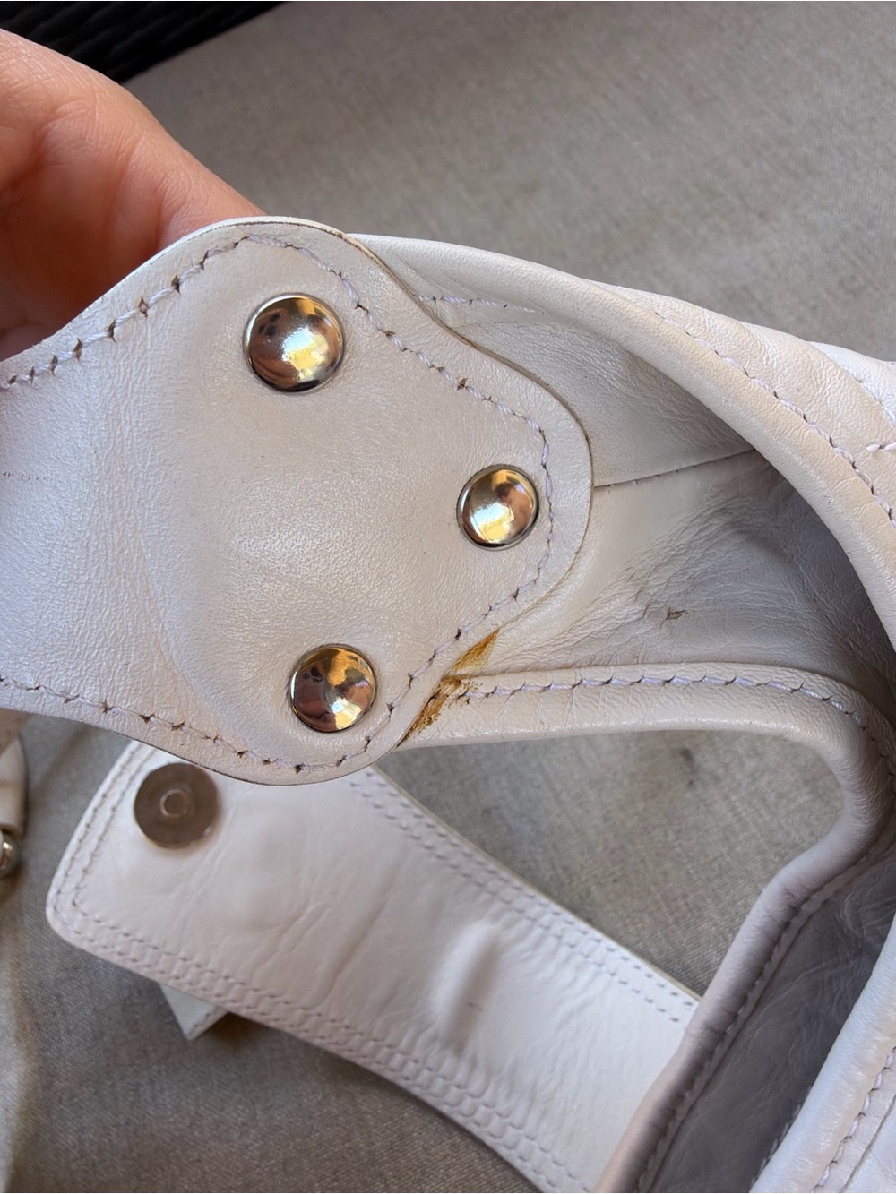 Burberry White Quilted hobo Shoulder Bag with Silver Hardware*Read Description - Picture 11 of 16